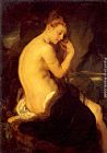 Sitzende Venus mit Pelzmantel